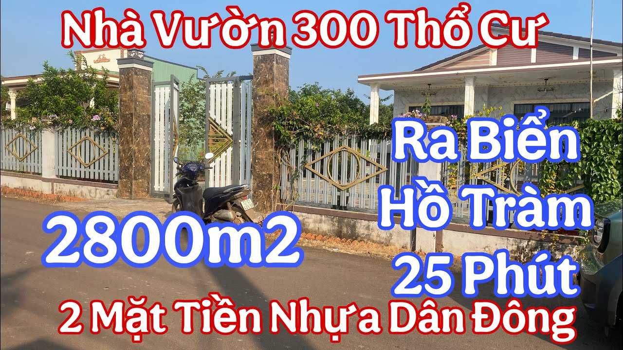 Bán Nhà Vườn Vũng Tàu 2800m2 Có 300m2 Thổ Cư 2 Mặt Tiền Đường Nở Hậu 