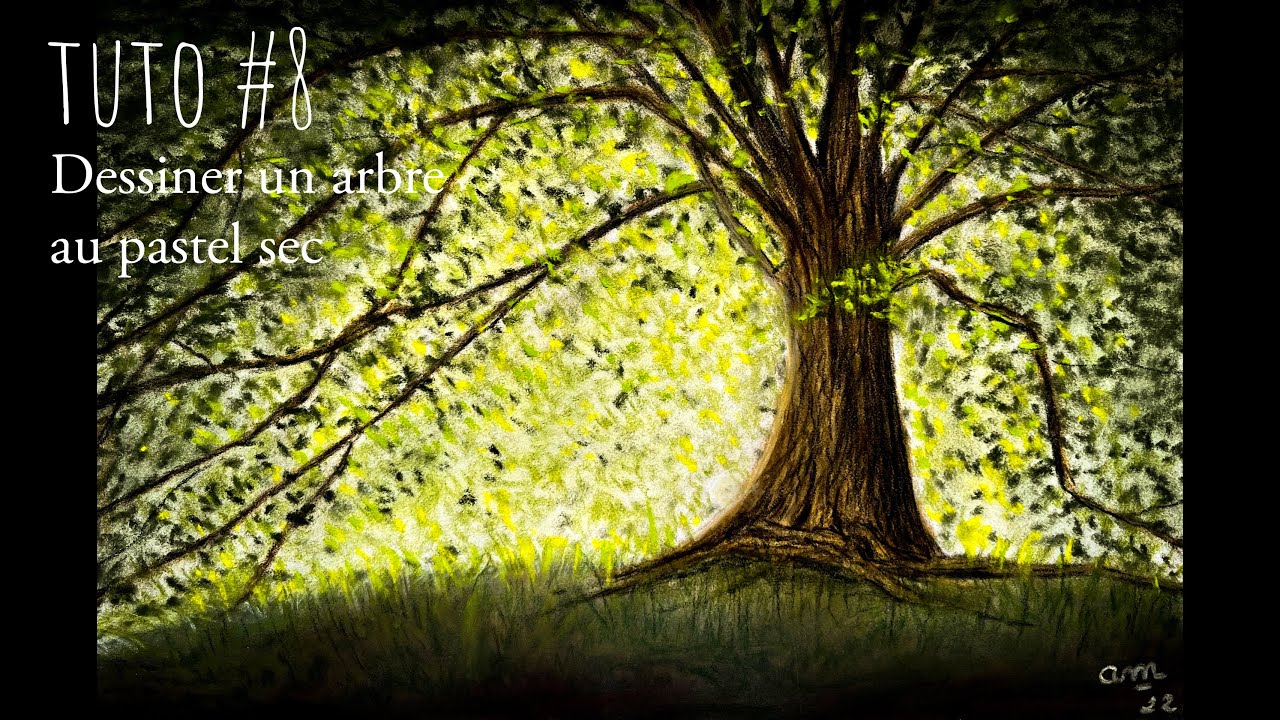 Tutoriel peindre un arbre aux pastels secs / niveau facile