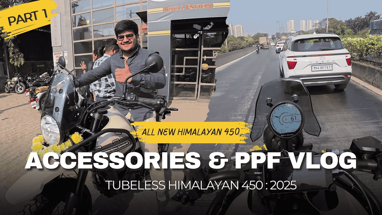 All New Himalayan 450 Tubeless 2025 PPF and Accessories Vlog Part 1 #Himalayan450 #HimalayanTubeless