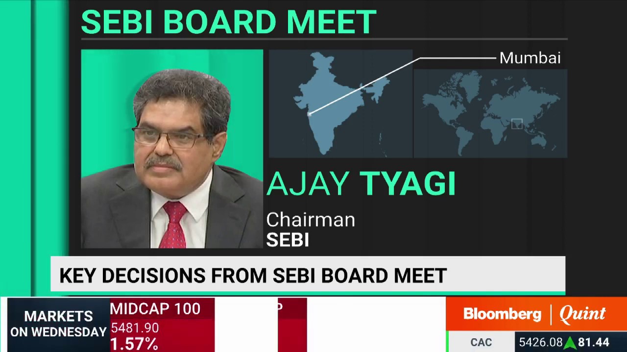 SEBI Chairman Holds Press Conference To Announce Decisions Taken By Board