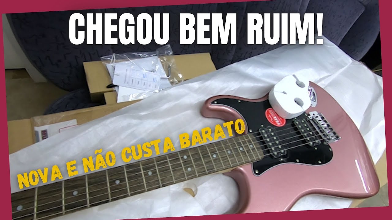Unboxing Guitarra Squier Affinity Series Stratocaster HH | + Regulagem Deixando Pronta pro Play