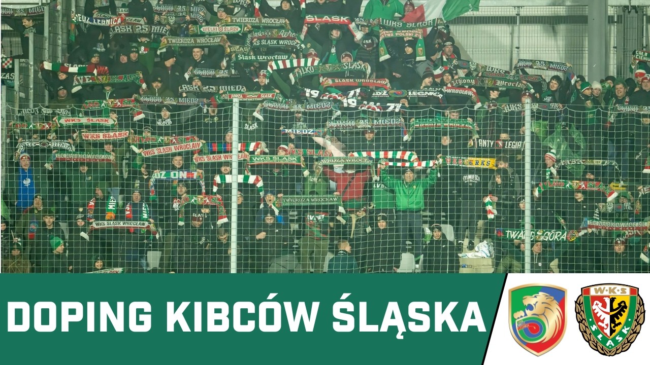 KIBICE: Doping Kibic&oacute;w Śląska Wrocław w meczu z Miedzią Legnica