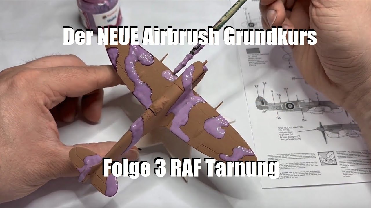 Der NEUE Airbrush Grundkurs Folge 3 RAF Tarnung Flugzeuge WW2 | Panzerschmied
