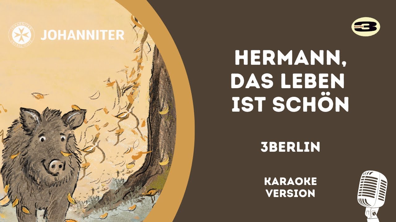 Hermann, das Leben ist schön - KARAOKE für Kinder 🐗🎶 | 3Berlin Kinderlieder