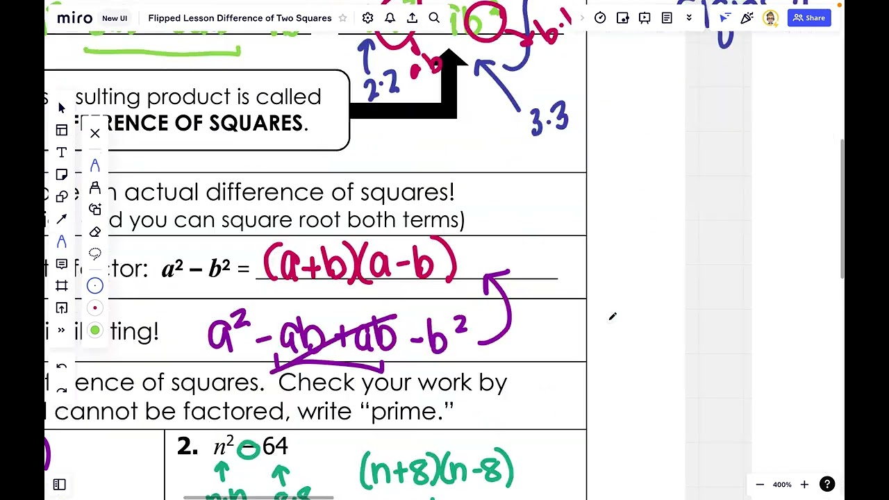 Factoring a Difference of Two Squares