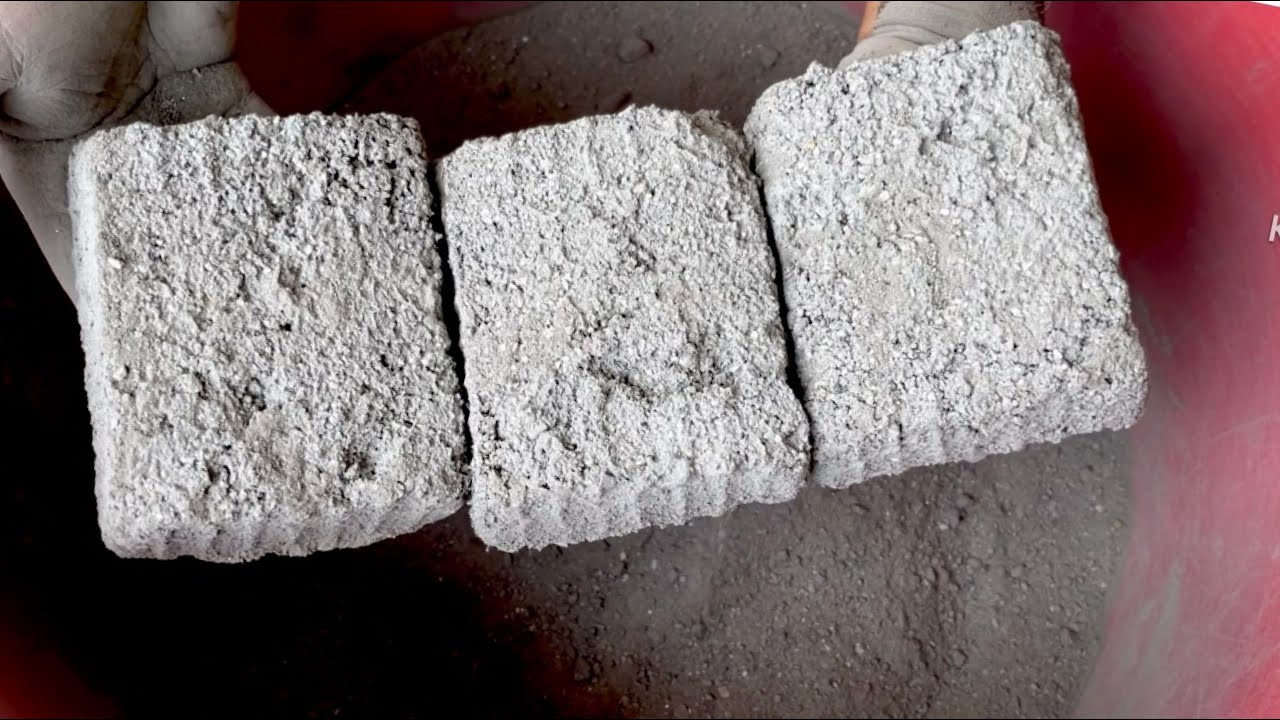 Dry water crumbling #sandcement #charcoalashes