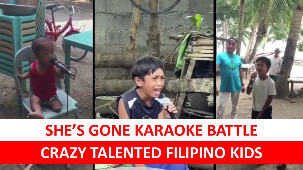SHE'S GONE KARAOKE BATTLE ~ Very Talented Filipino Kids, Pinoy Kids Singing She's Gone by Steelheart