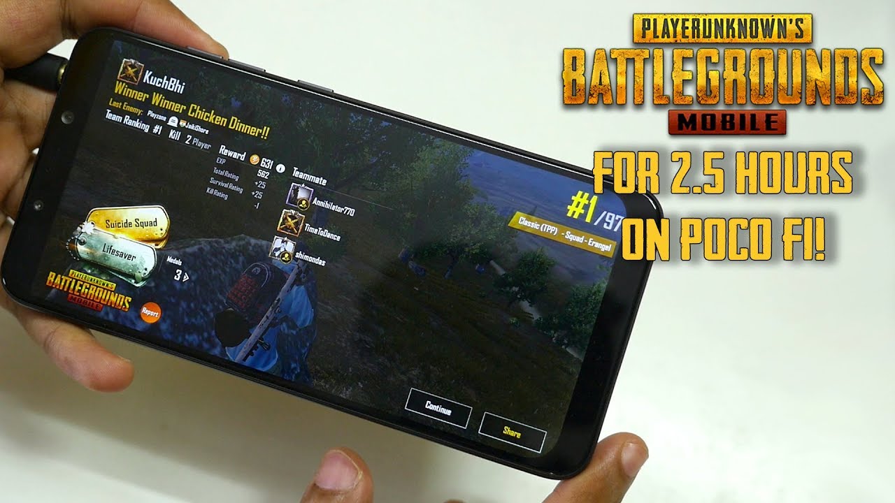 POCO F1- Playing PUBG for 2 hours & 30 mins! Overheating?