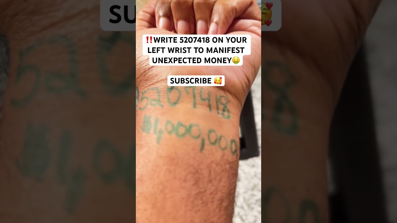 ‼️WRITE 5207418 ON YOUR LEFT WRIST ASAP  #hoodoo #manifestation  #witches #money  #lawofattraction