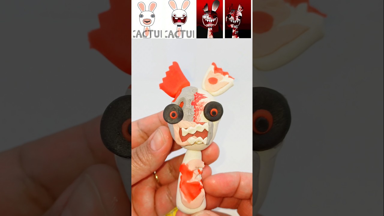 Sprunki 🎵 I Made Rabbid 🐰 Phase 4 ☠️ Rabbids Invasion 🐇 With Clay ⚪️🔴 