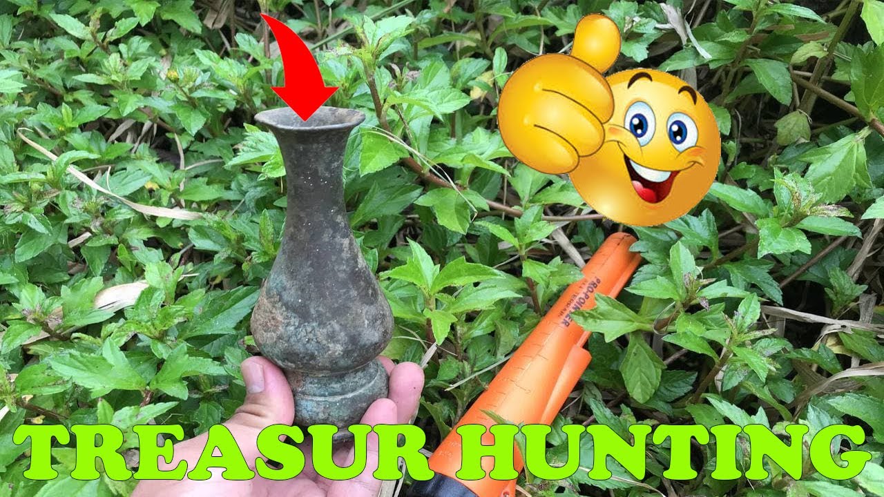 Treasure hunting with metal detector  It's amazing finding after raining