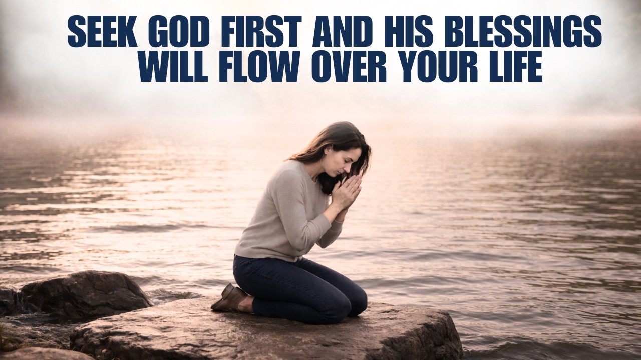 SEEK GOD FIRST AND HIS BLESSINGS  WILL FLOW OVER YOUR LIFE | CHRISTIAN MOTIVATION