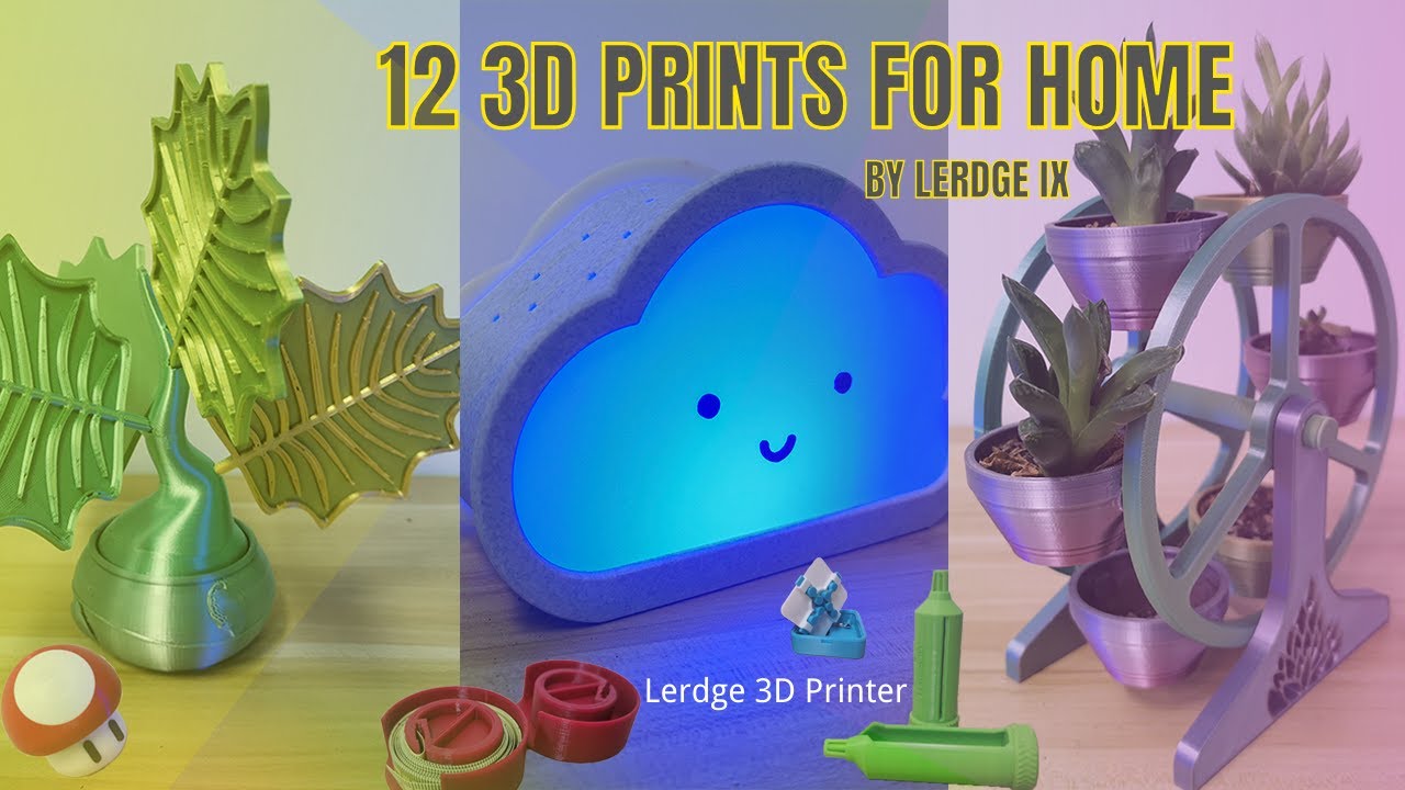12 Useful 3D Printing Ideas for Home Improvement 2023| 3D Prints for Life  by Lerdge-iX 3D Printer