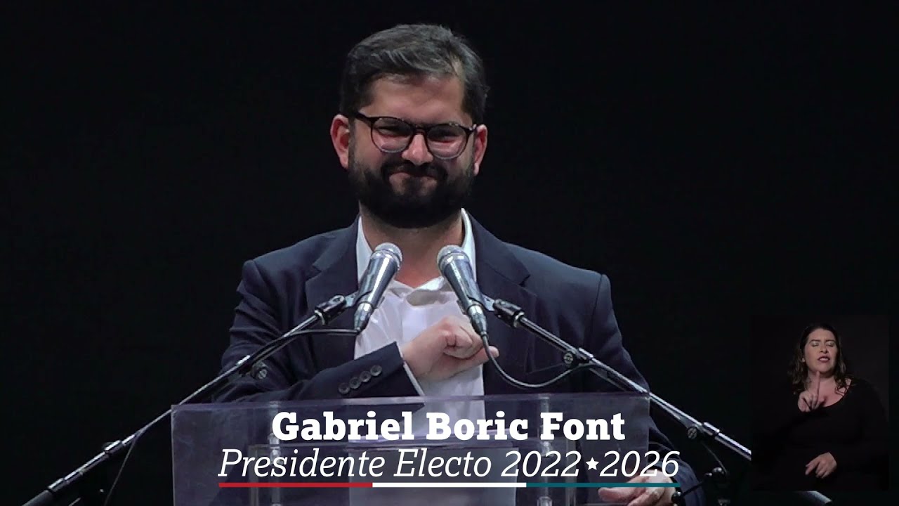 Primer discurso como Presidente electo de Gabriel Boric