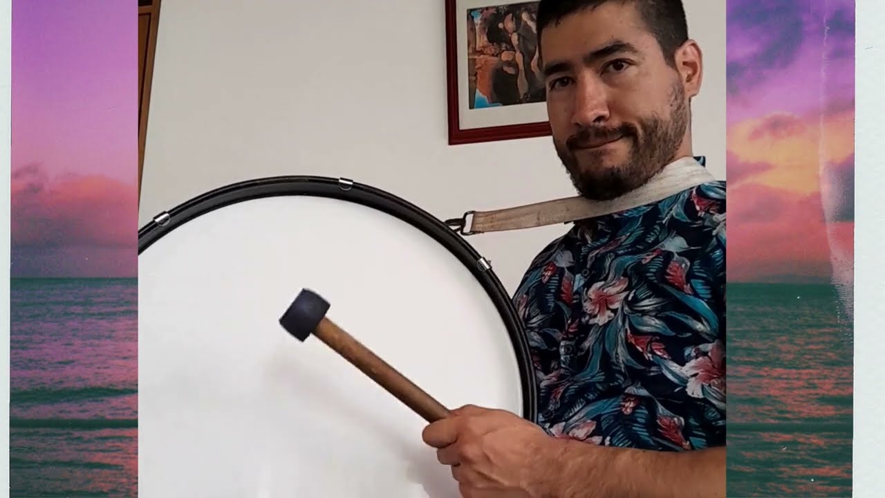 Como se toca el Porro Colombiano en bombo de banda