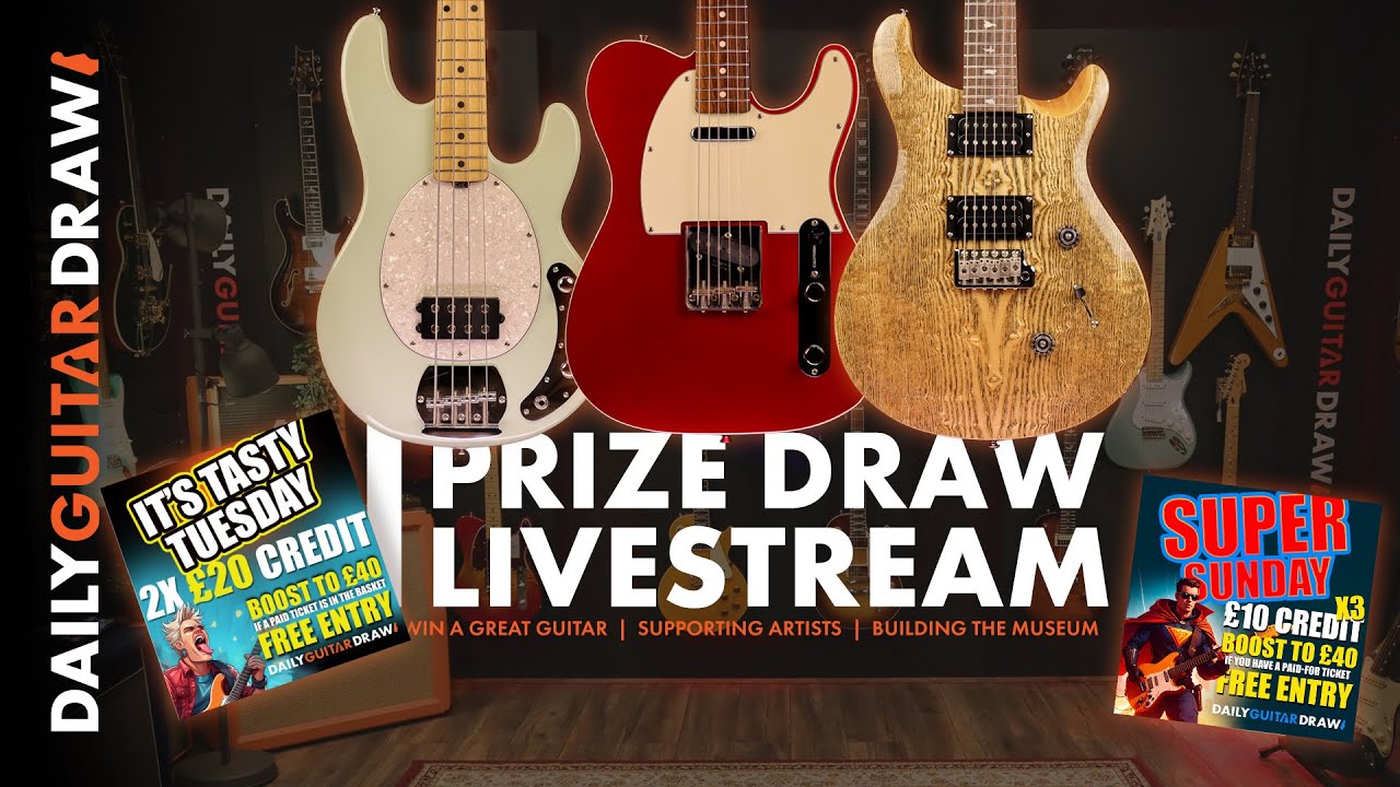 266 Fender MIJ TL-62 & 4 more DAILY GUITAR DRAW Competition Prize Draw Live 30/09/2025 16.00 UK
