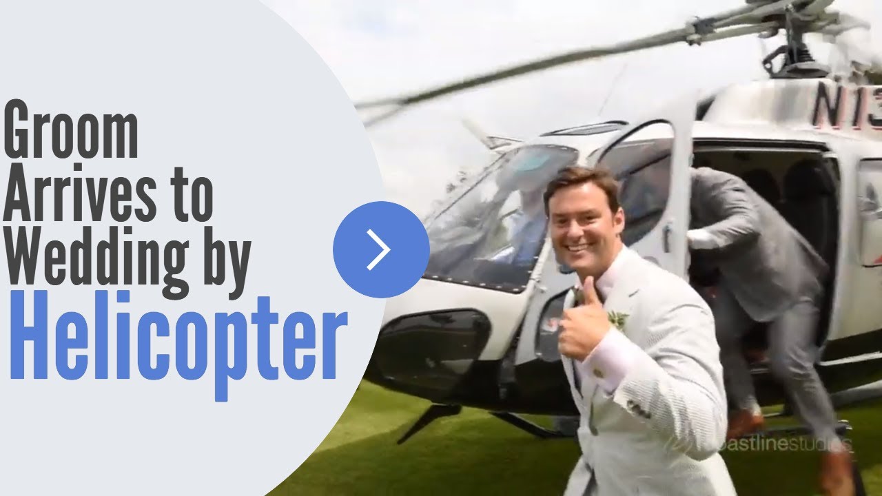 Northern Michigan Outdoor Wedding - Groom Arrives by Helicopter! Luxury Tented Reception.
