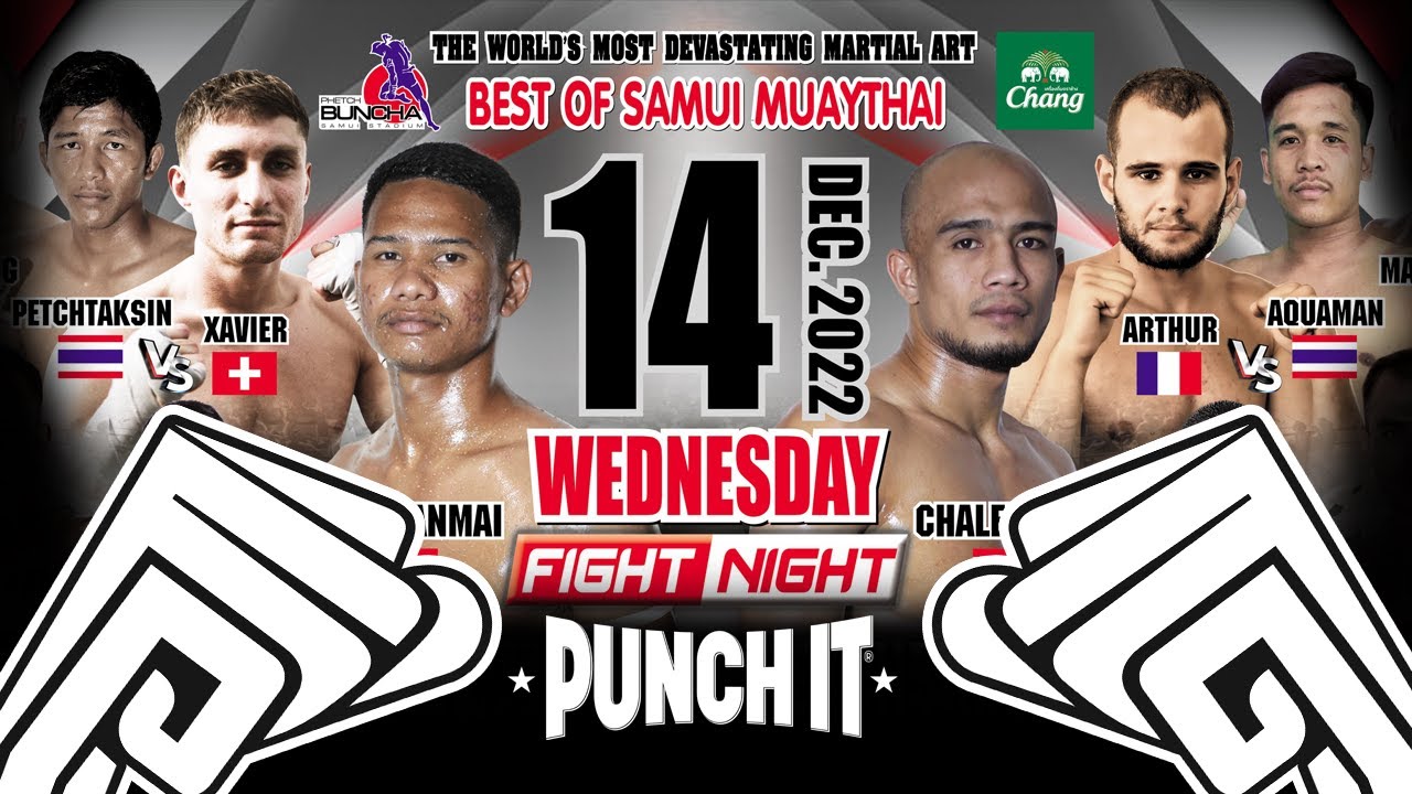 Muay thai Fighter Arthur from France fights for the first time at the Phetchbuncha Stadium
