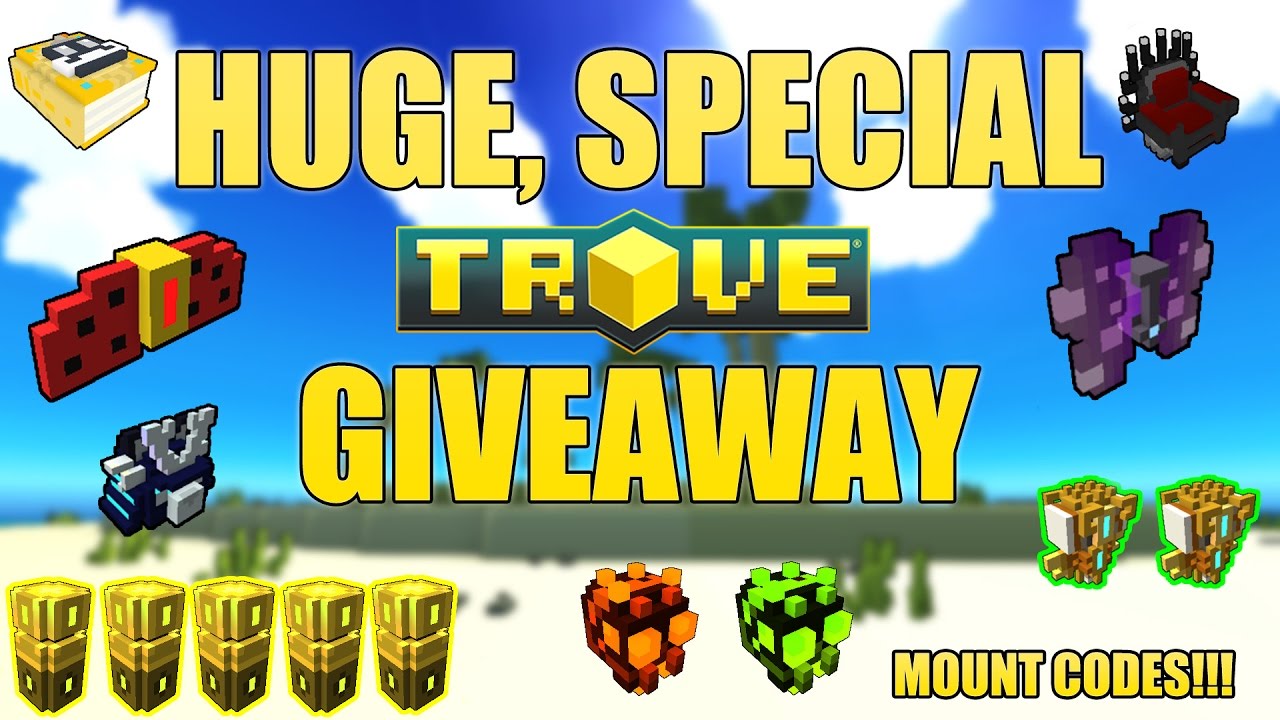 HUGE AND SPECIAL TROVE GIVEAWAY (Closed) - Trove mounts, wings, codes giveaway 2016