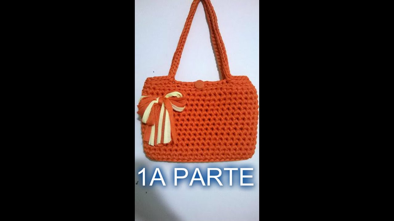 BORSA FETTUCCIA ORANGE 1A PARTE con fondo e manici
