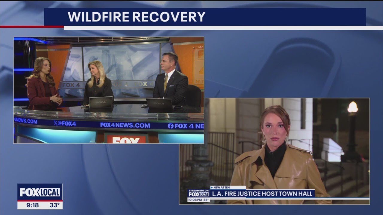 FOX 4's Peyton Yager helps FOX 11 with wildfire coverage