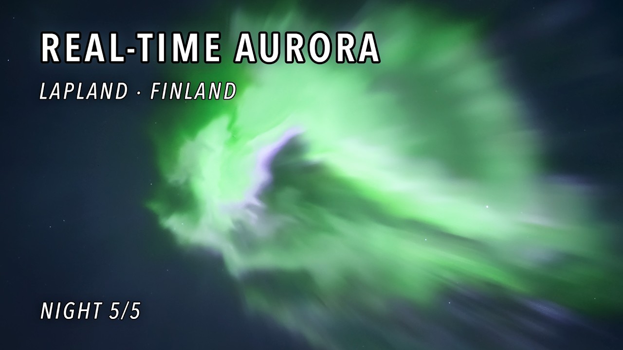 MASSIVE Real-Time Aurora Borealis Corona Blast at -26°C | Finnish Lapland (Night 5/5) [4K]