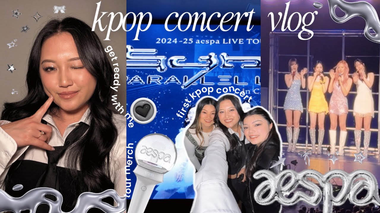 AESPA in Charlotte, NC ✮ grwm, my very FIRST kpop concert vlog, tour merch, etc!