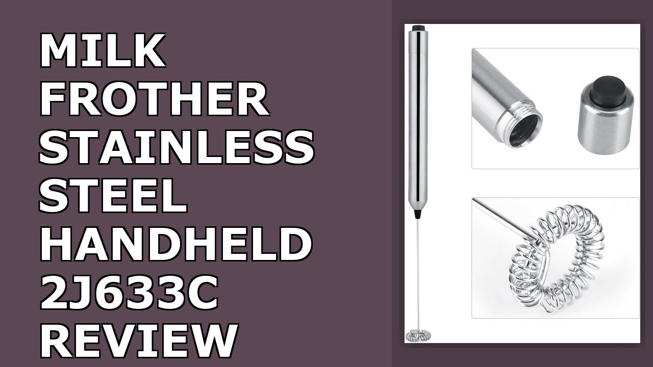 Milk Frother - Stainless Steel Handheld Foam Maker with Spoon, Battery Operated, Suitable Review