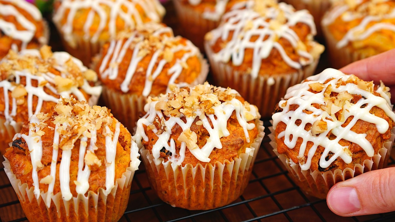 Carrot Muffins in 5 Minutes! Simple and Very Tasty!