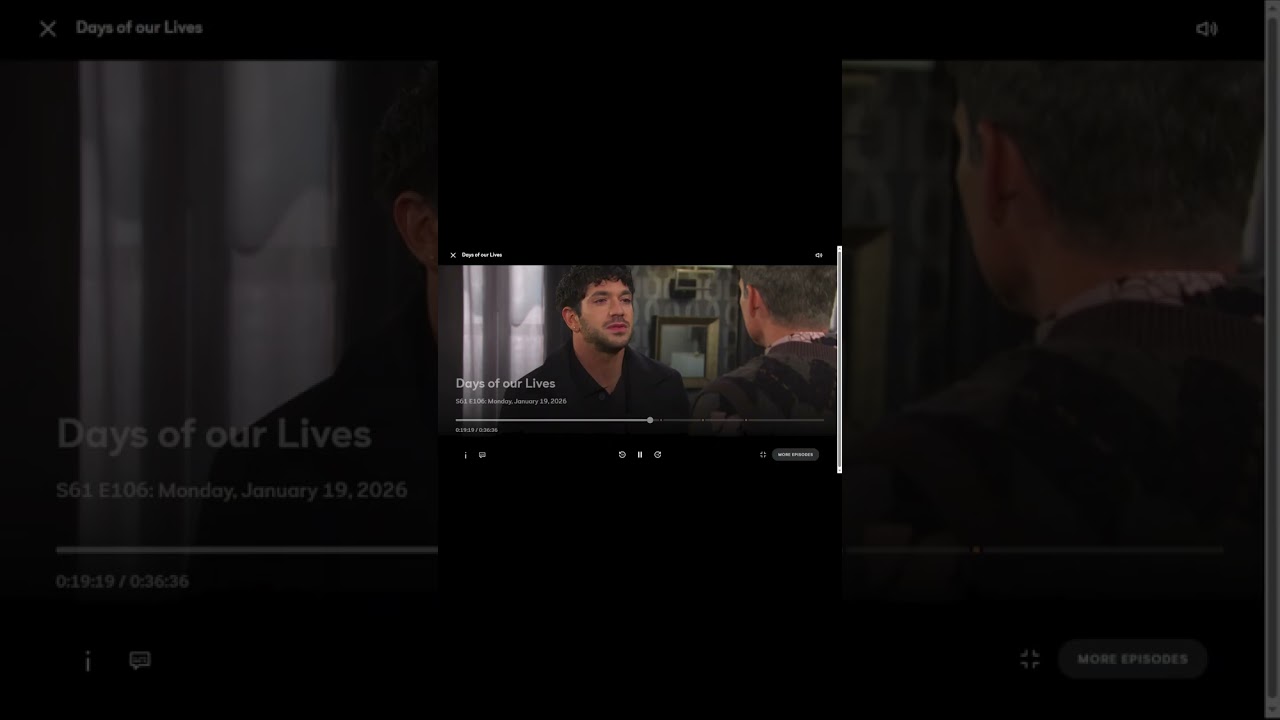 Days of our Lives Mon/01/19/26 Bab Trey christening 