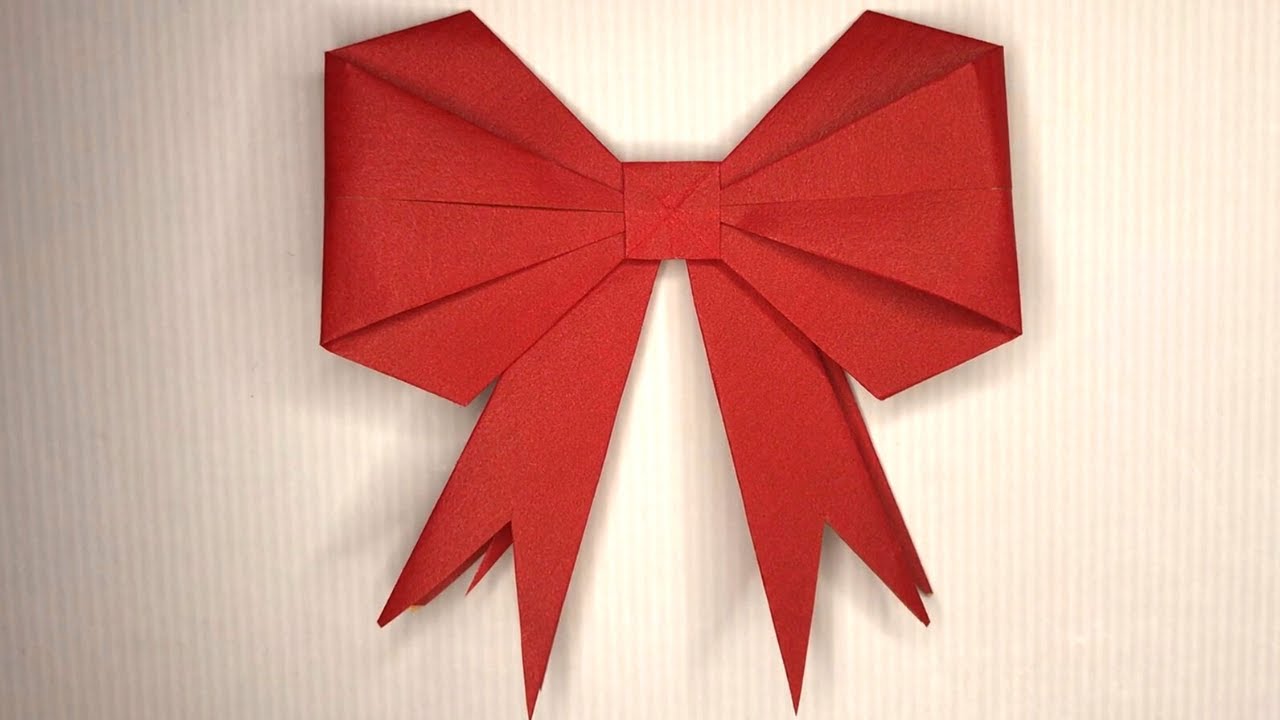 Origami Schleife basteln | How to fold a paper bow | Einfache Papier Schleife falten für Geschenke