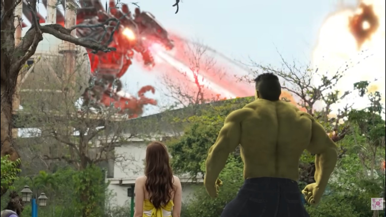 Hulk vs. Kong vs. Mechagodzilla in real life