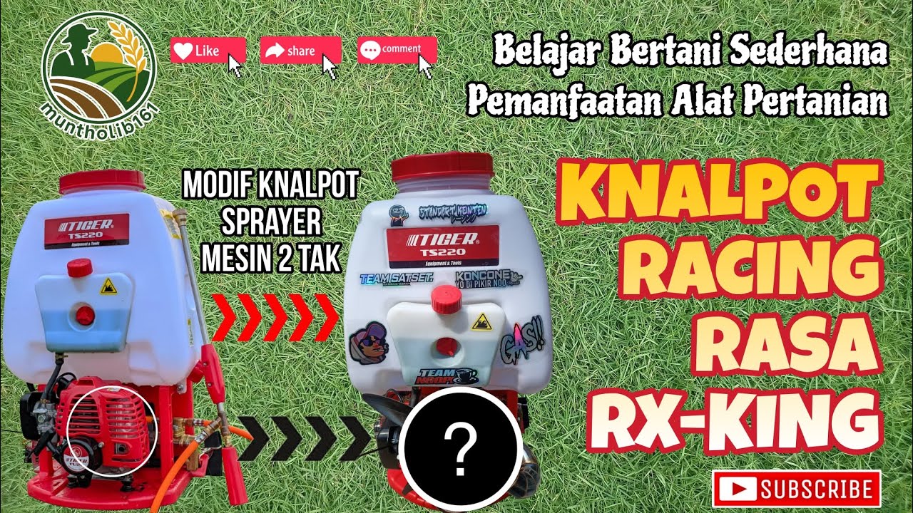 Modif Knalpot Racing Sprayer 2 Tak !!!🔥 #belajarbertani #unboxing #alatpertanian #sprayermachine