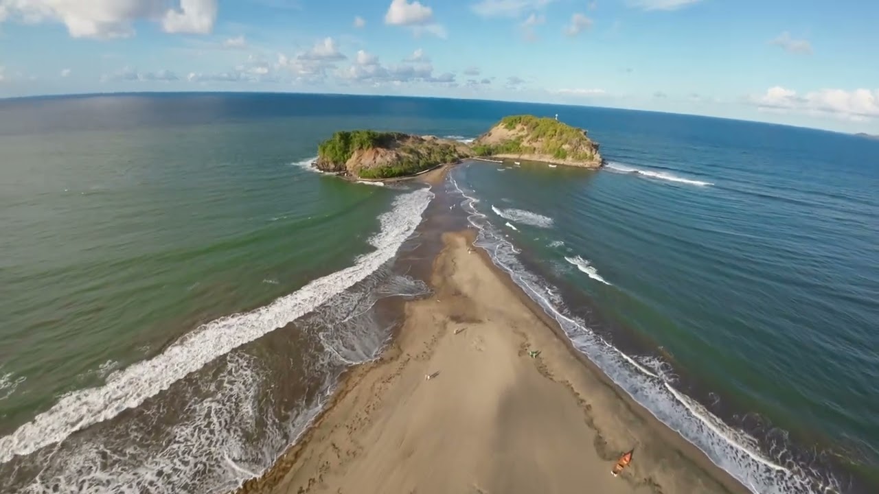 Sainte Marie town and its islet Martinique by FPV