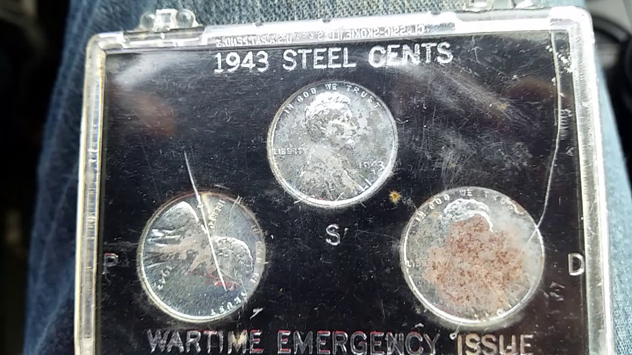 1943 STEEL CENTS - MINT MARKS P, S, D - WARTIME EMERGENCY ISSUE