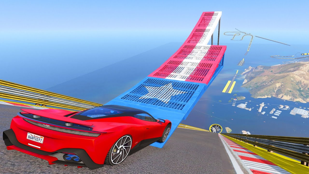 GTA 5 RAMP Jumps/Falls Ragdolls Compilation (Euphoria Physics - Funny Moments)