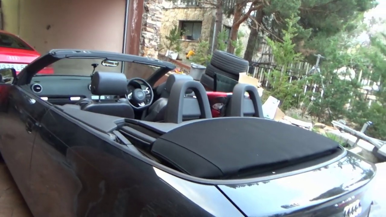 Como descapotar manualmente el AUDI A3 CABRIO. How to Manually Operate Audi A3 Convertible roof.