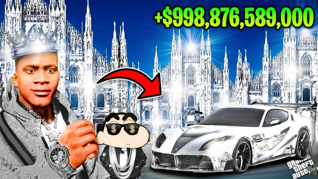 FRANKLIN TOUCH ANYTHING BECOME DIAMOND || EVERYTHING IS FREE IN GTA 5 ! LITTLE BIG GTA