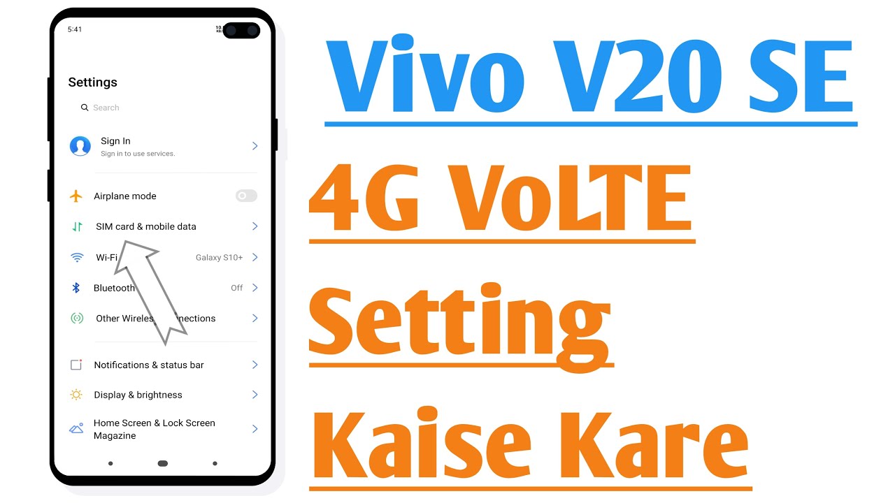 Vivo V20 SE 4G VoLTE Setting Kaise Kare