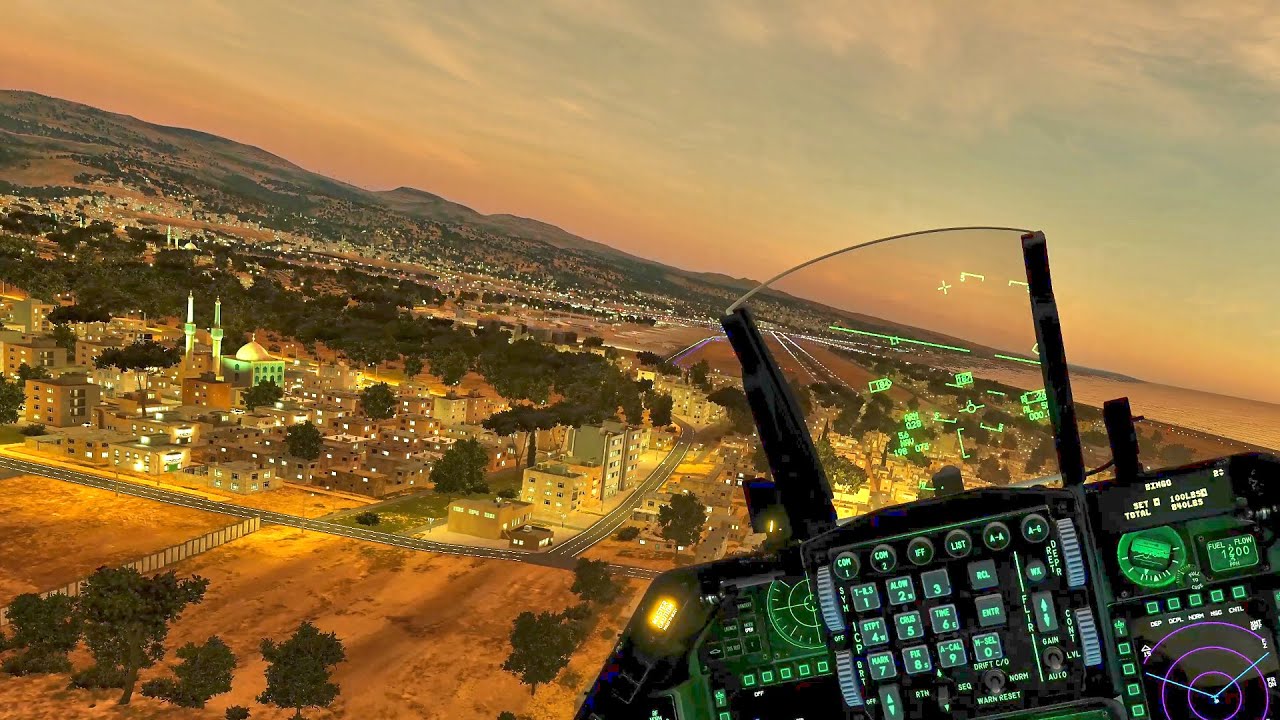 F-16C 700-knot Overhead Break and Landing in Beirut @ 4K Max Settings