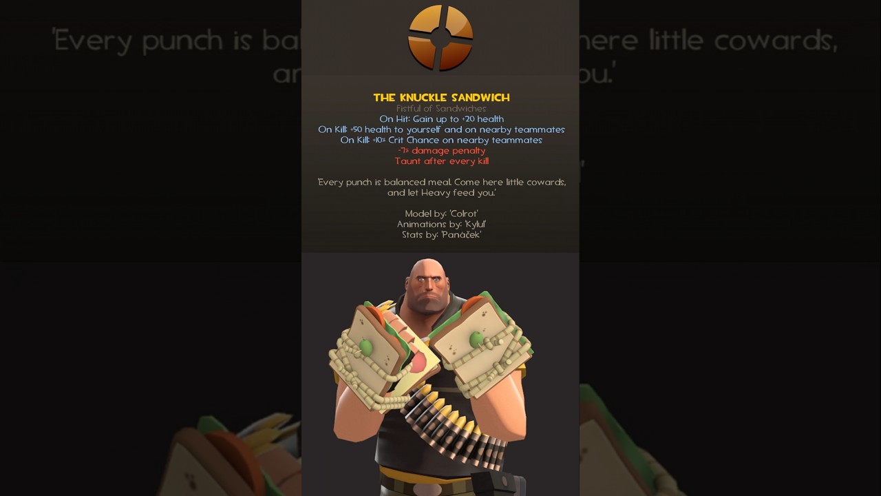 Custom Weapon - Knuckle Sandwich #tf2 #teamfortress2