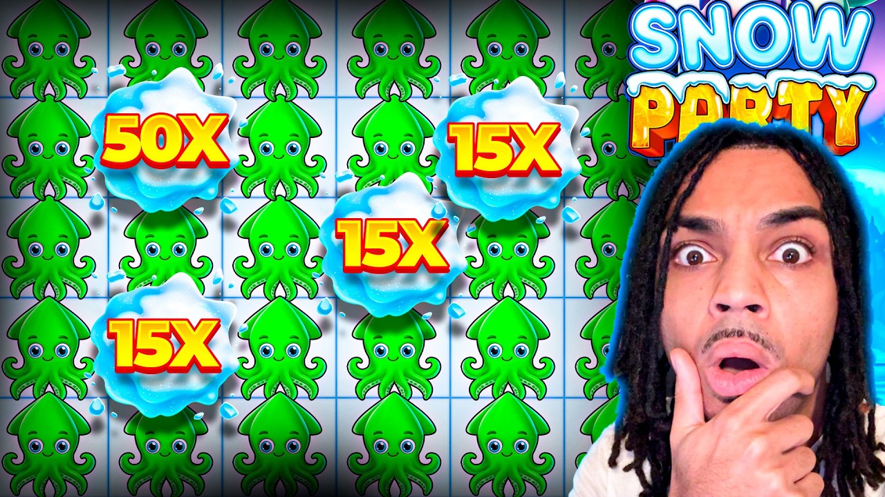 Эта новая игра Snow Party &mdash; просто безумие... (Выигрыш более 1500 долларов)!!
