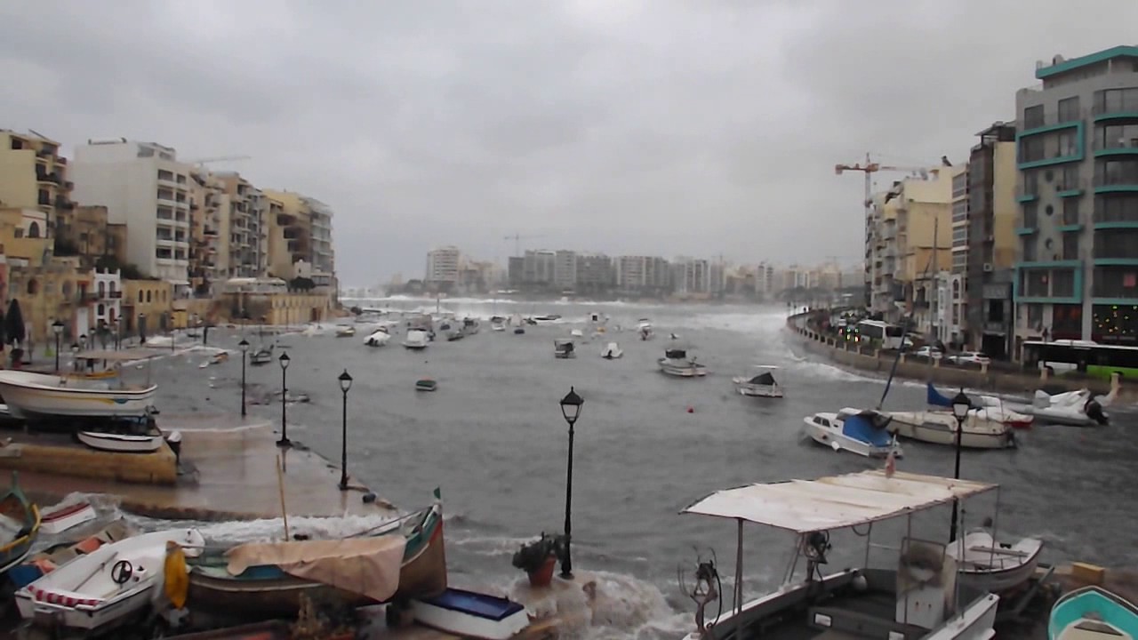 St. Julian's Bay - Strong Grigal (north-easterly windy storm)
