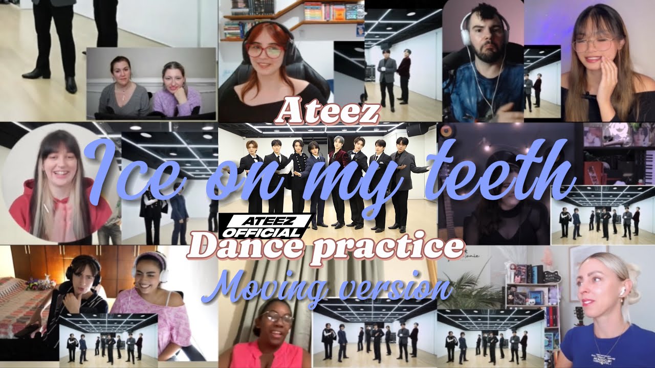 ATEEZ (에이티즈) - 'Ice On My Teeth' Dance Practice (moving ver.🎻) REACTION MASHUP