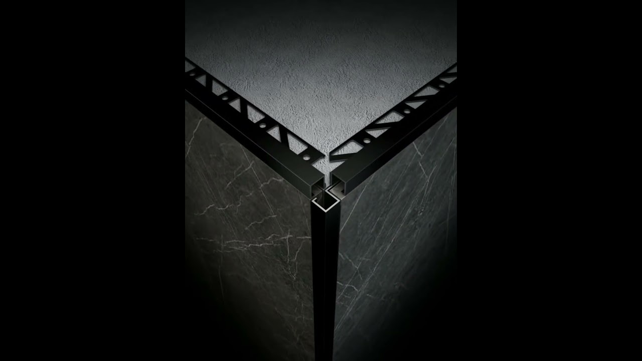 How to Install Tile Edge Trim? It's Easy - Just Watch#Made #aluminum #building #Ceramic #tiletrim