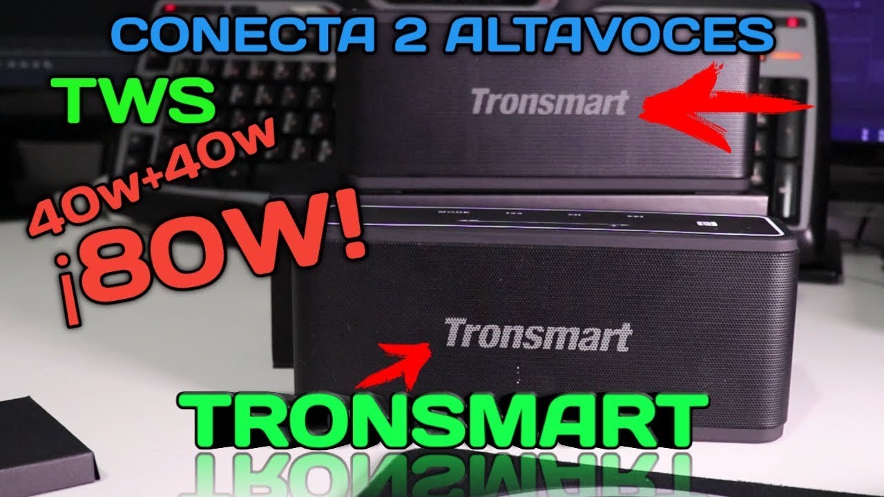 TRONSMART Conectar 2 altavoces TWS 40W + 40W = 80W