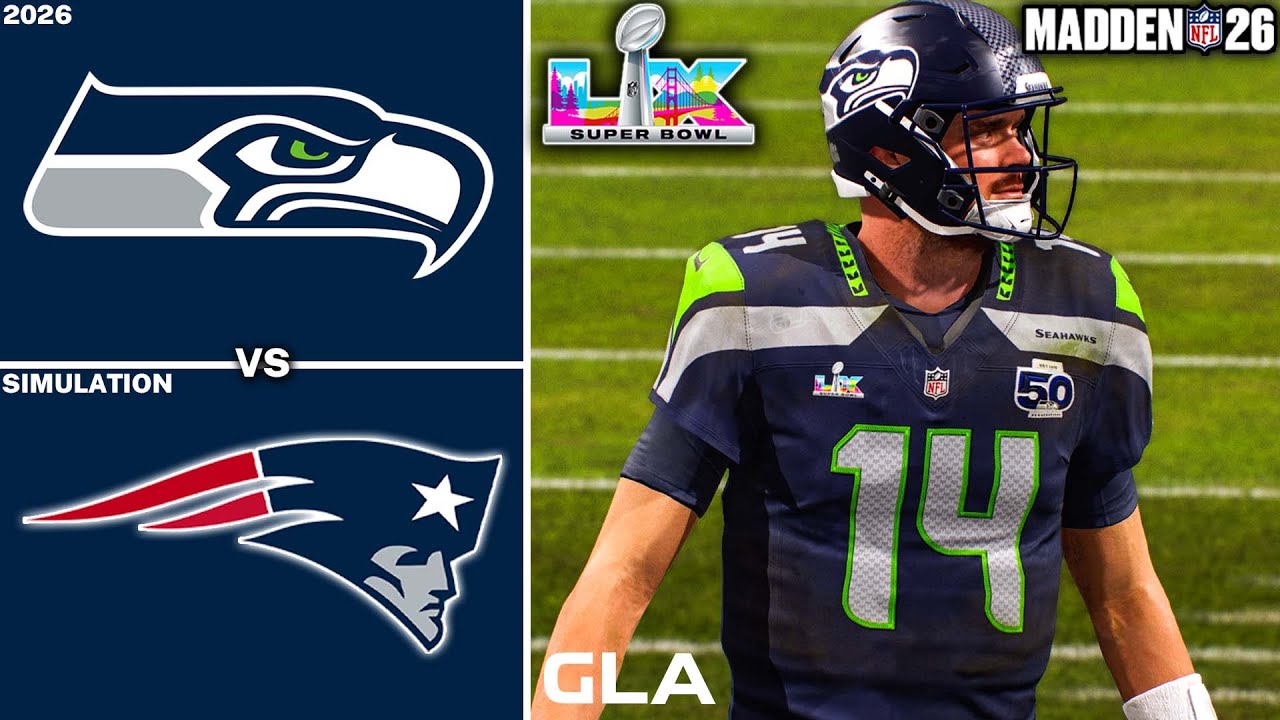 Seahawks vs. Patriots | Super Bowl LX 60 Simulation & Prediction | Madden NFL 26 PS5 Gameplay