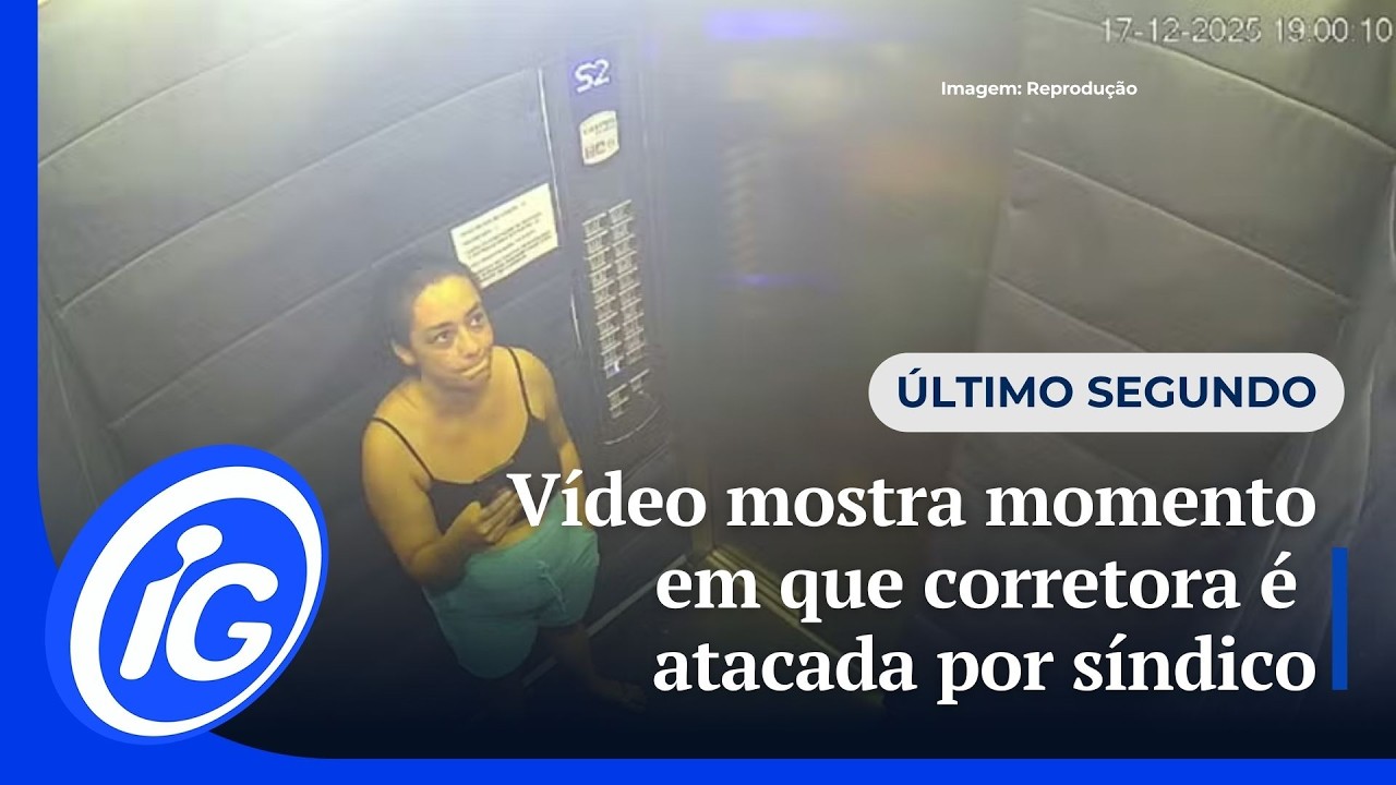 Vídeo mostra momento em que corretora é atacada por síndico