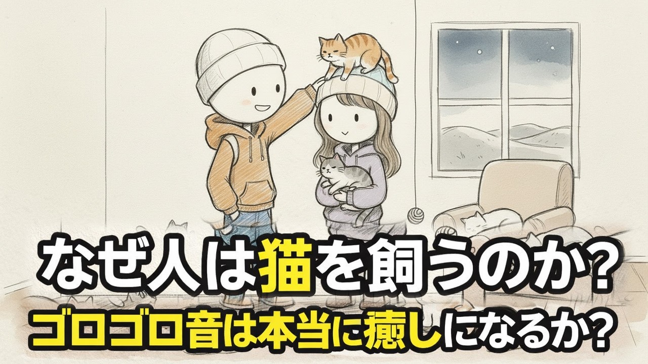 猫を愛する人々の心理、ゴロゴロ音二十五ヘルツの秘密、脳を癒やし三秒でリセット