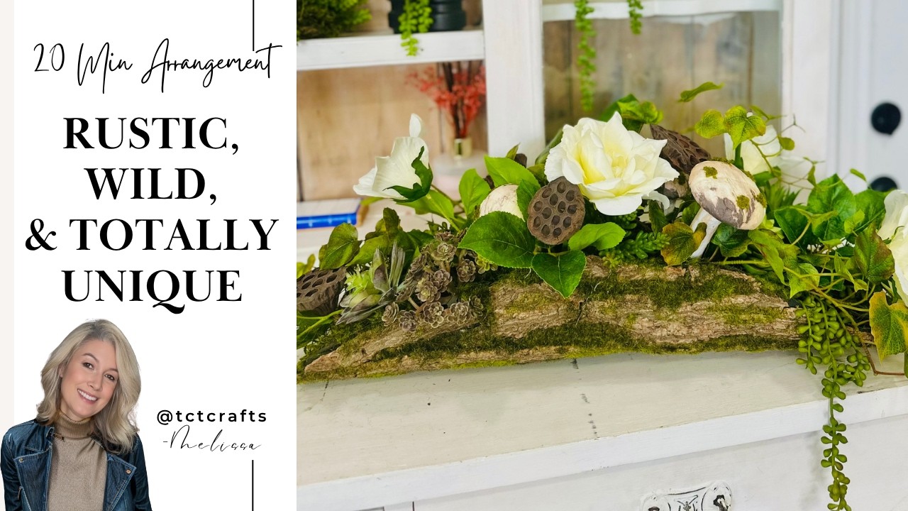 How To Make a Whimsical Mushroom & Succulent Arrangement in 20 Minutes